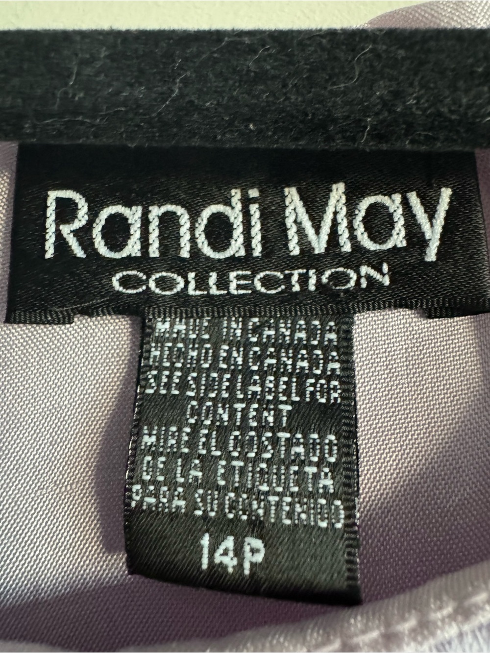 Vintage Randi May Collection Lavender Purple Tiered Flutter Sleeve A Line Dress - Picture 3 of 4